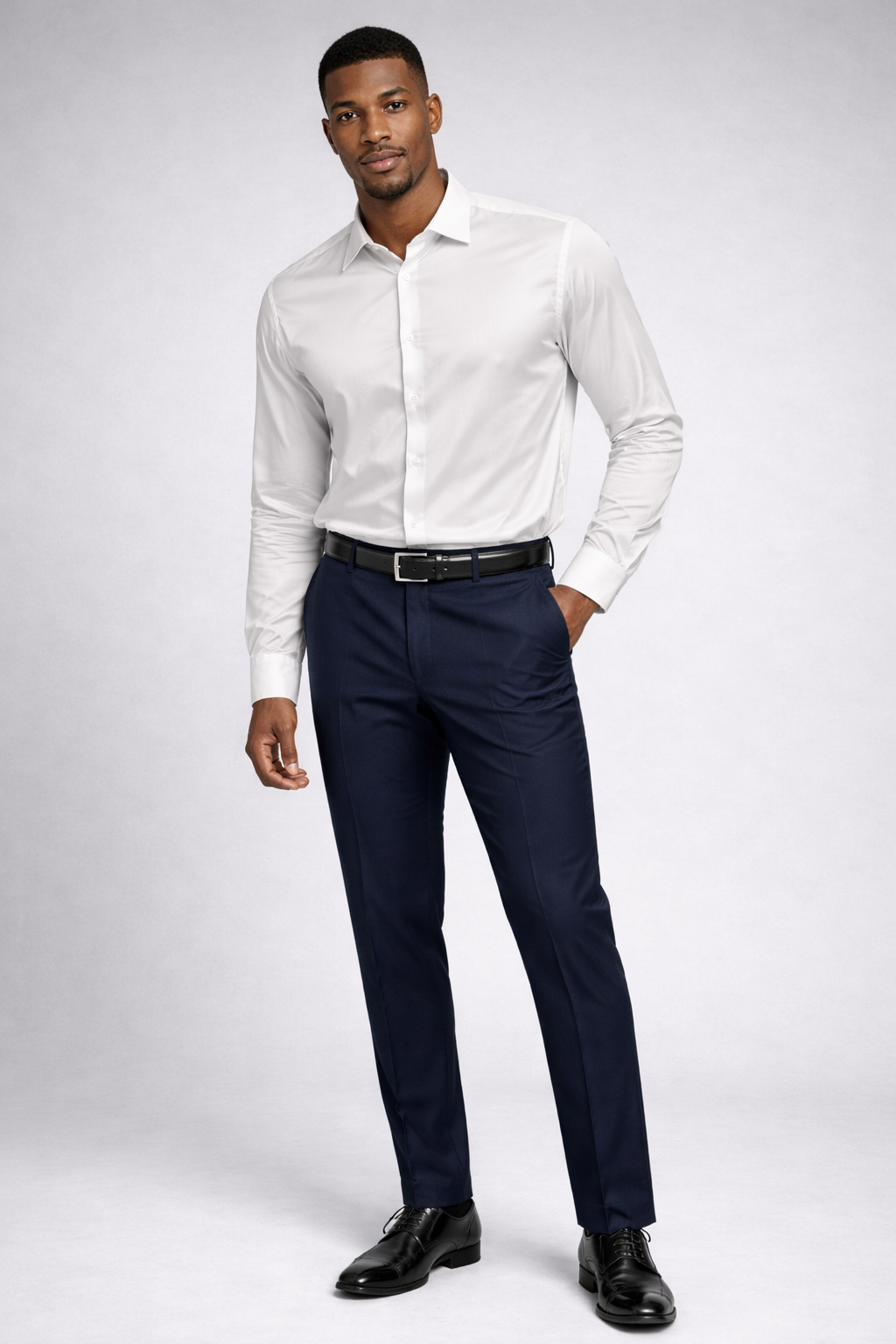 Stacy Adams 29000 Satin Shirt White