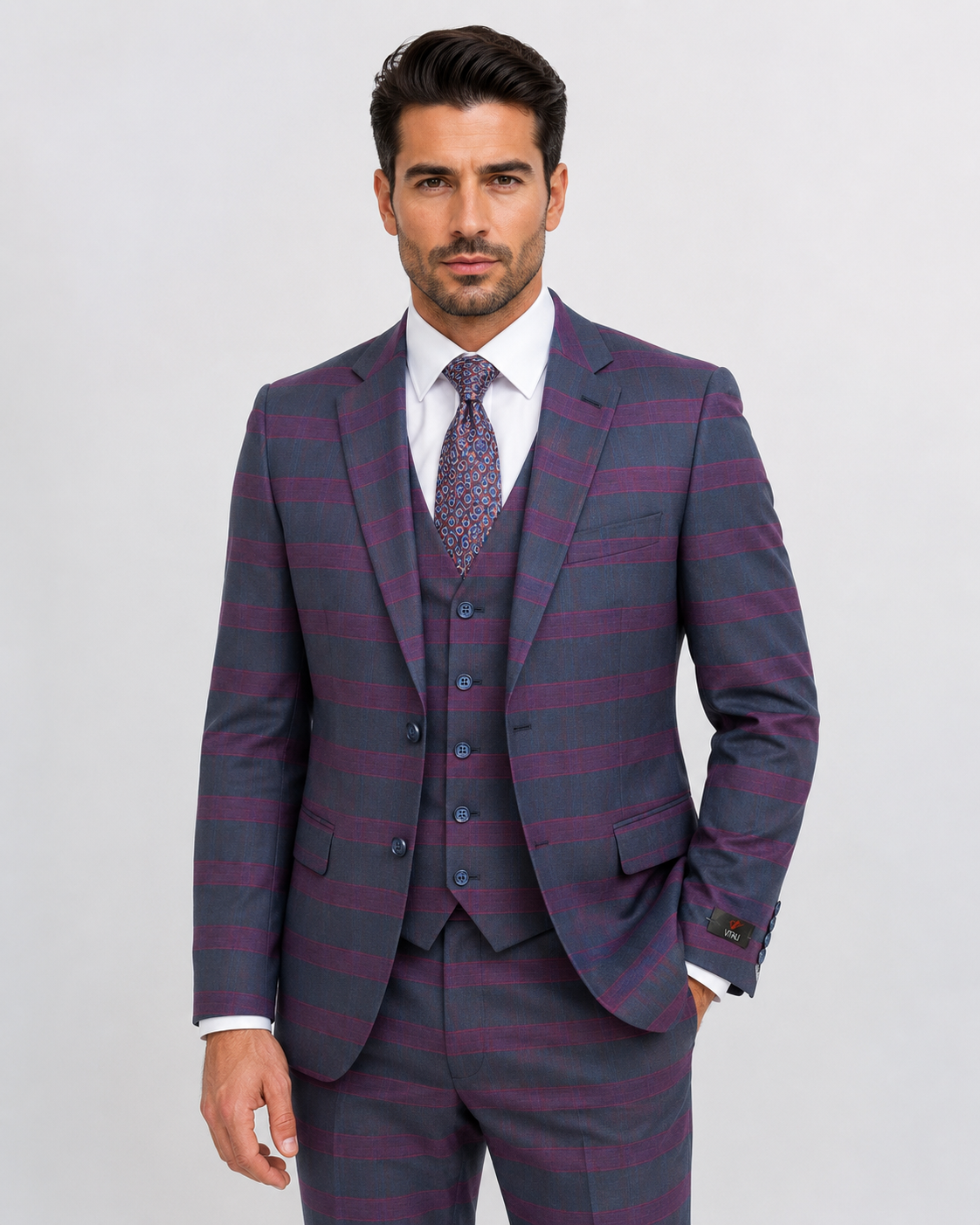 Vitali M2114 3 Pieces Suit Navy