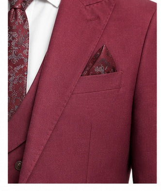 Vitali M5090 3 Pieces Vested Burgundy