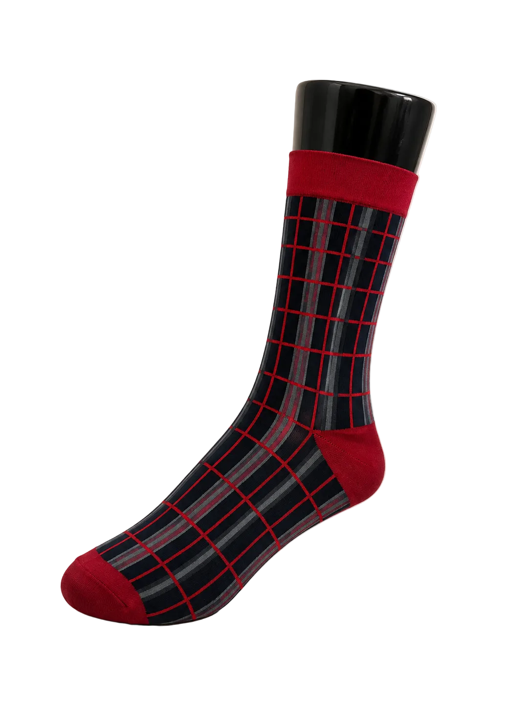 Tallia Fancy Socks TS7265 Black Red-4
