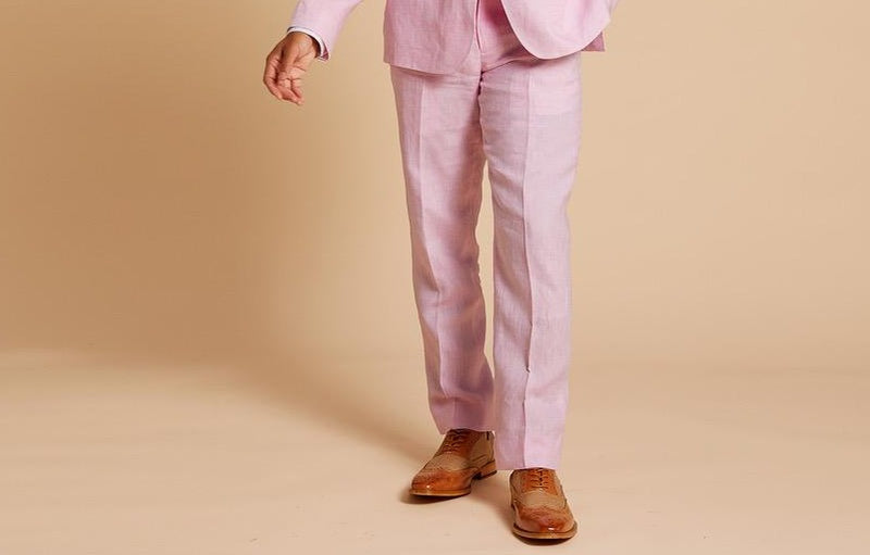 Inserch P880-62 Linen Pants  Pink