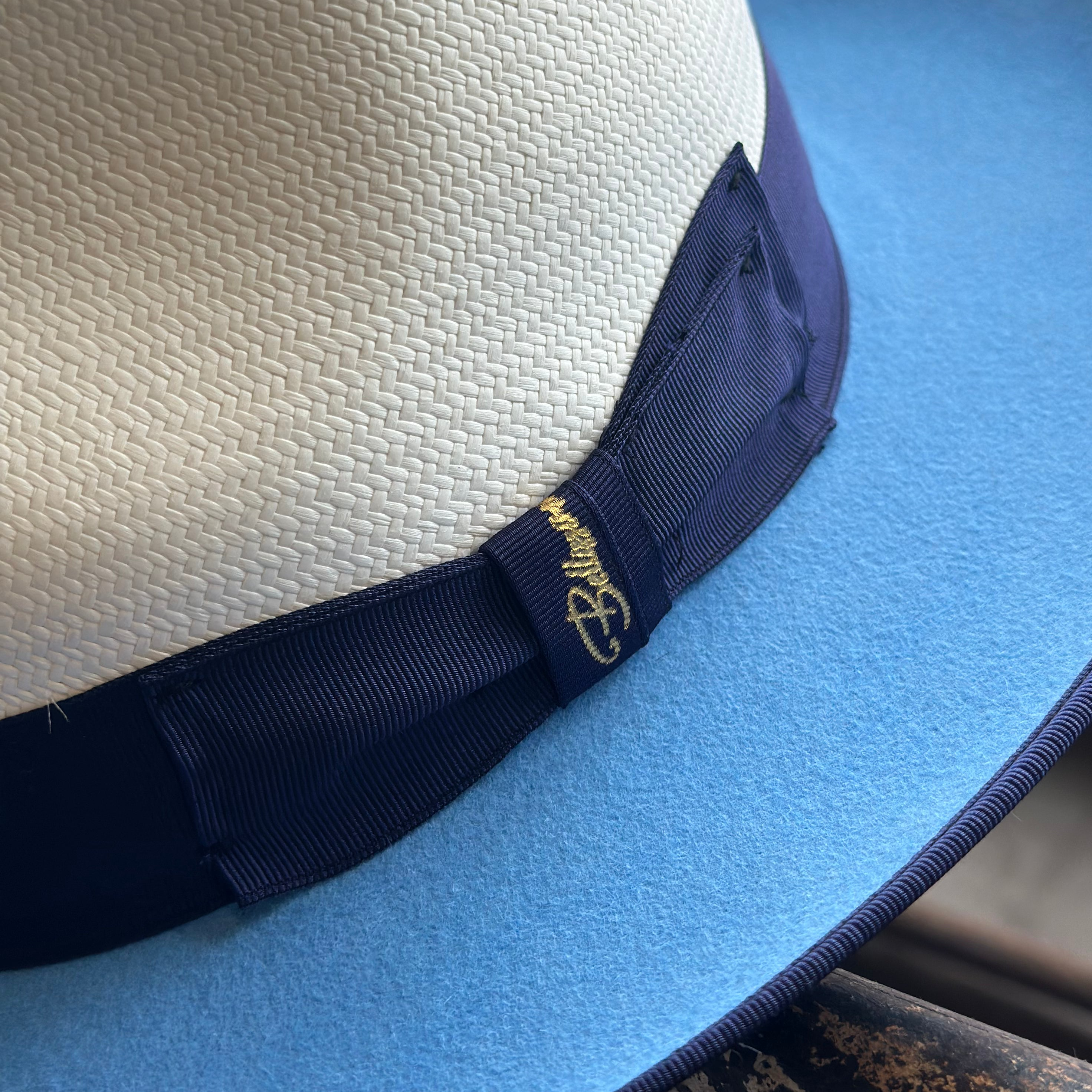 Bellissimo Exclusive Panama and Felt Two Tone Fox [Powder Blue]