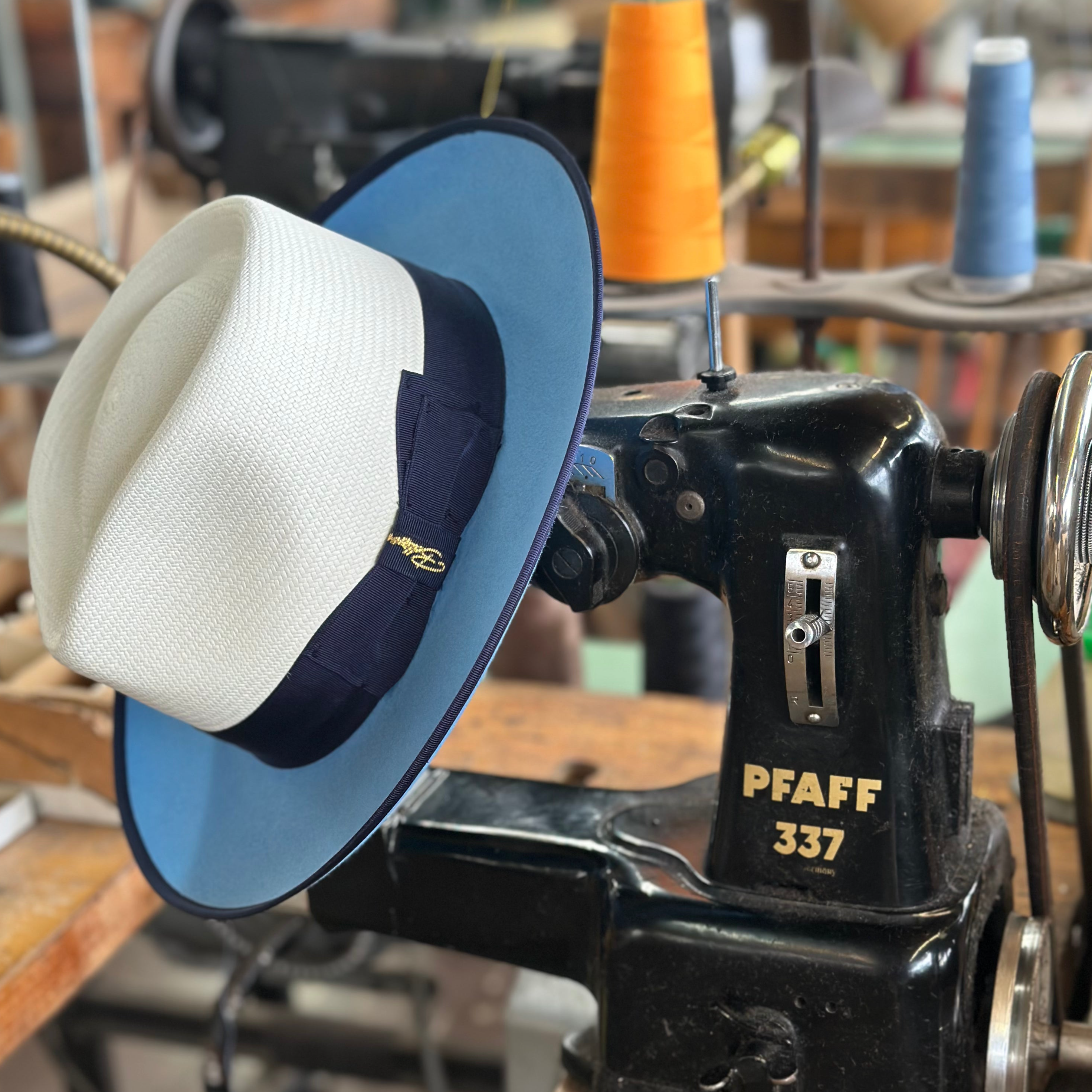 Bellissimo Exclusive Panama and Felt Two Tone Fox [Powder Blue]