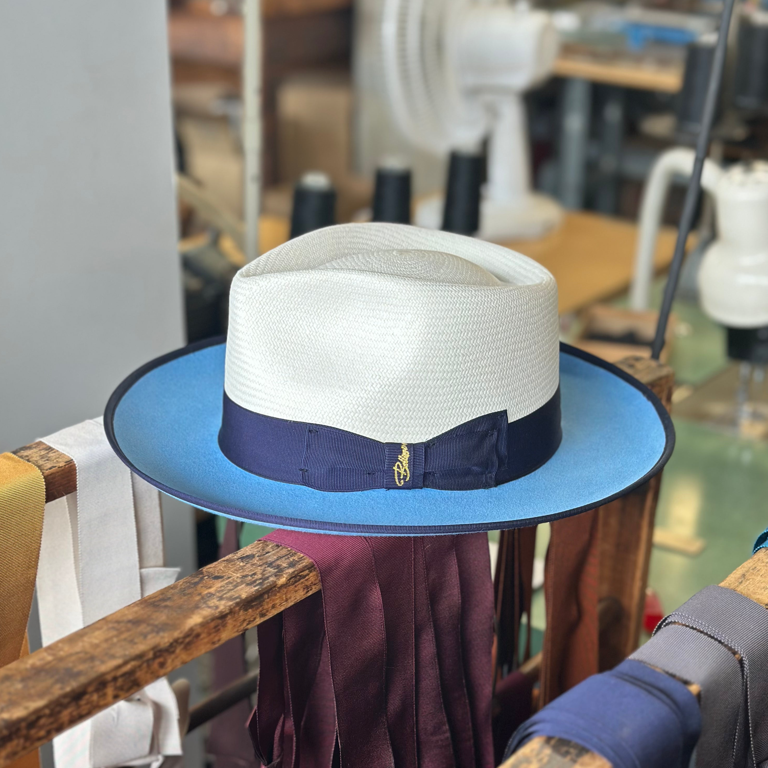 Bellissimo Exclusive Panama and Felt Two Tone Fox [Powder Blue]