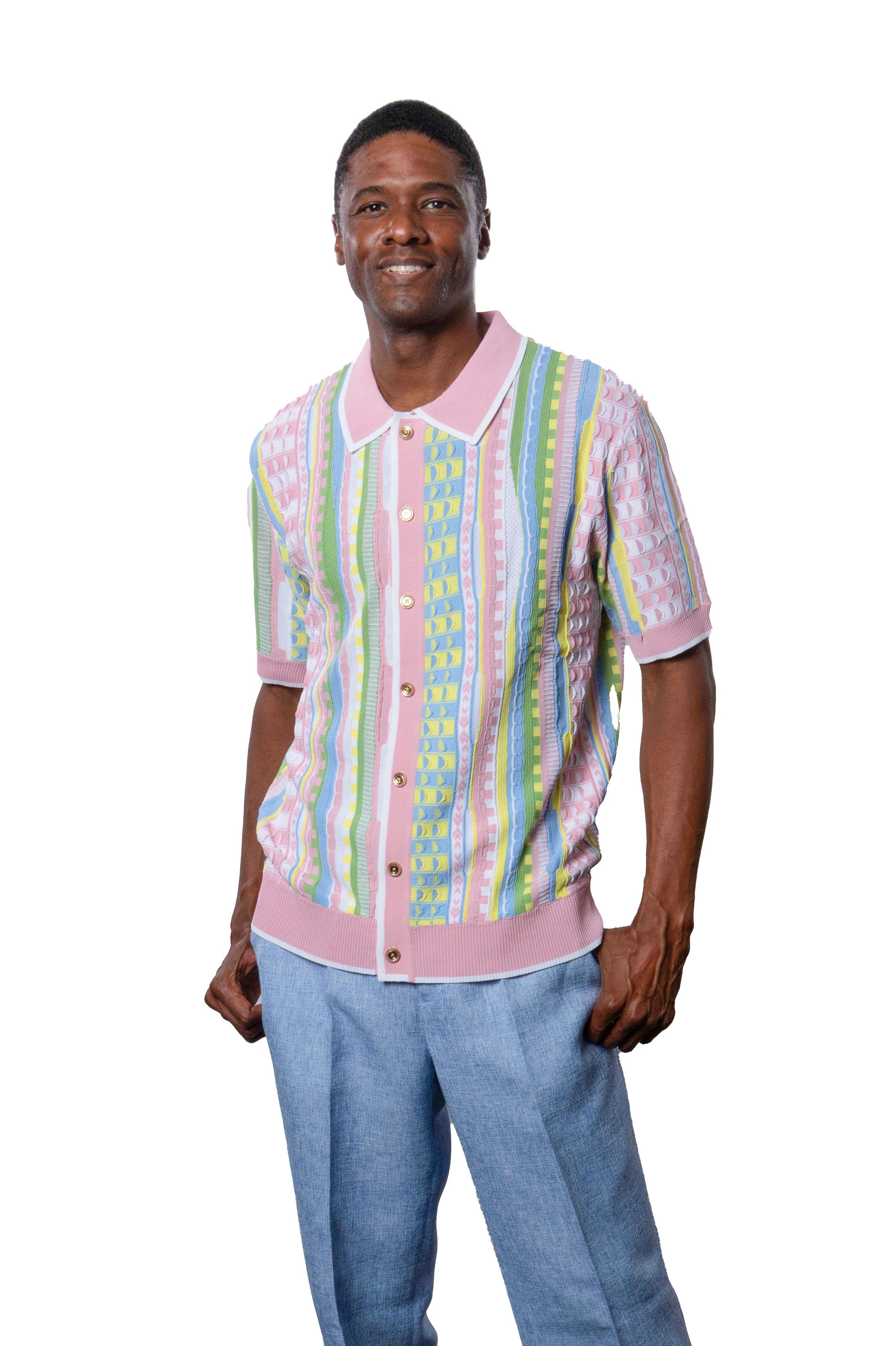 Prestige CMK-397 Short Sleeve Knit Pink