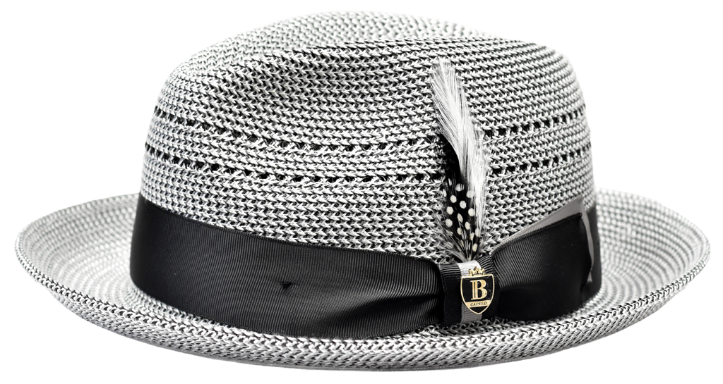 Bruno Capelo The Jalen JA-193 Straw Hat Black/Silver  & White