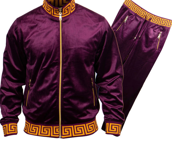 Prestige JGS-120 Jogger Set Full Zip Velour Purple