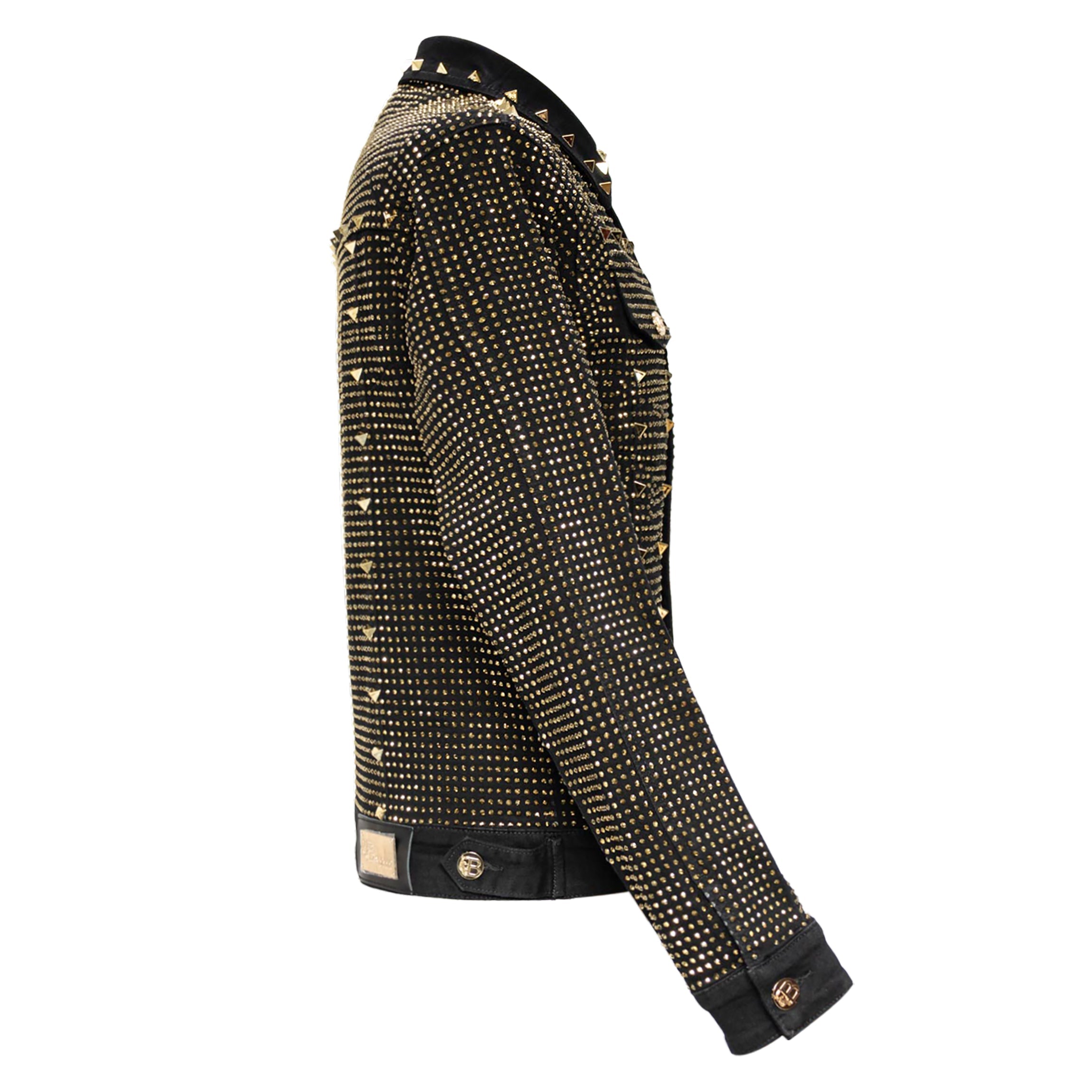 Pure Style BLACK/GOLD Men's Denim Jacket