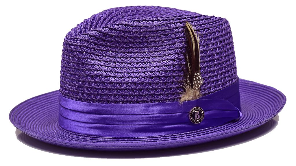 Bruno Capelo JU-914 The Julian Straw Hat Purple