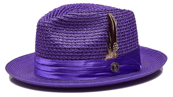 Bruno Capelo JU-914 The Julian Straw Hat Purple