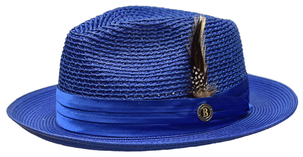 Bruno Capelo JU-922 The Julian Straw Hat Royal Blue