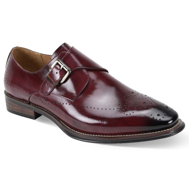 Giovanni Jeffery Burgundy Leather Shoes