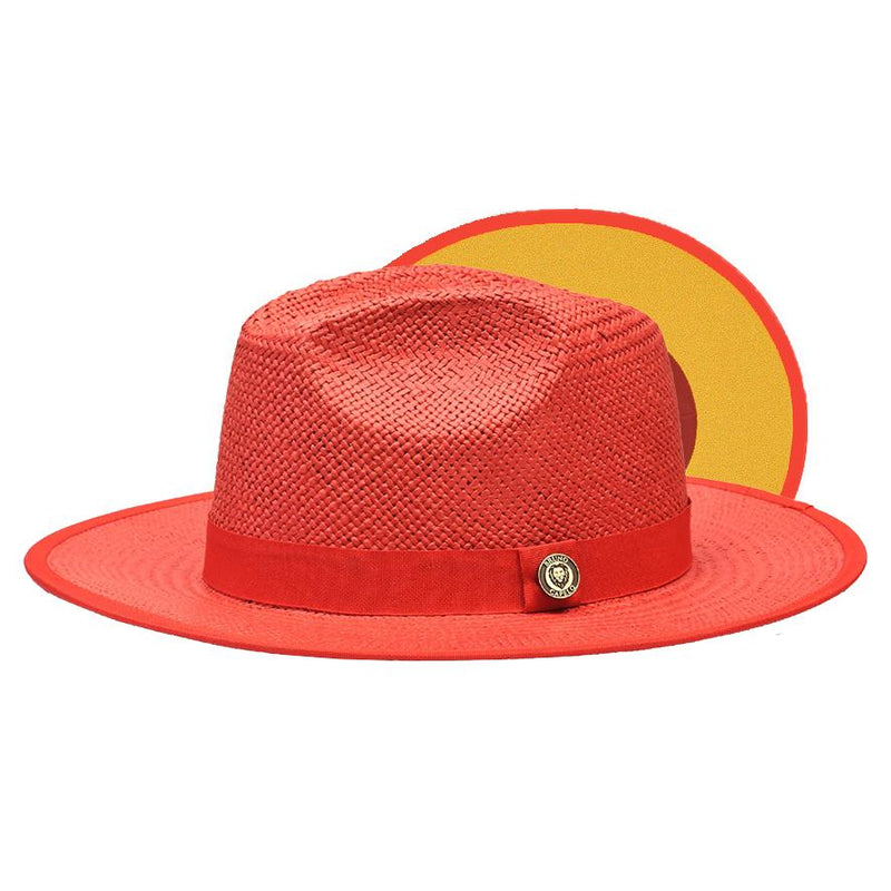 The Kingdom KI-509 Straw Hat Red/Gold
