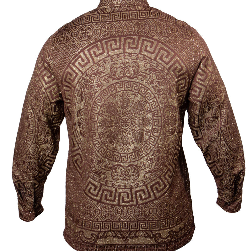 Prestige LACE-350 Long Sleeve Lace Shirt Brown