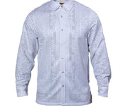 Prestige LACE-350 Long Sleeve Lace Shirt White/Silver