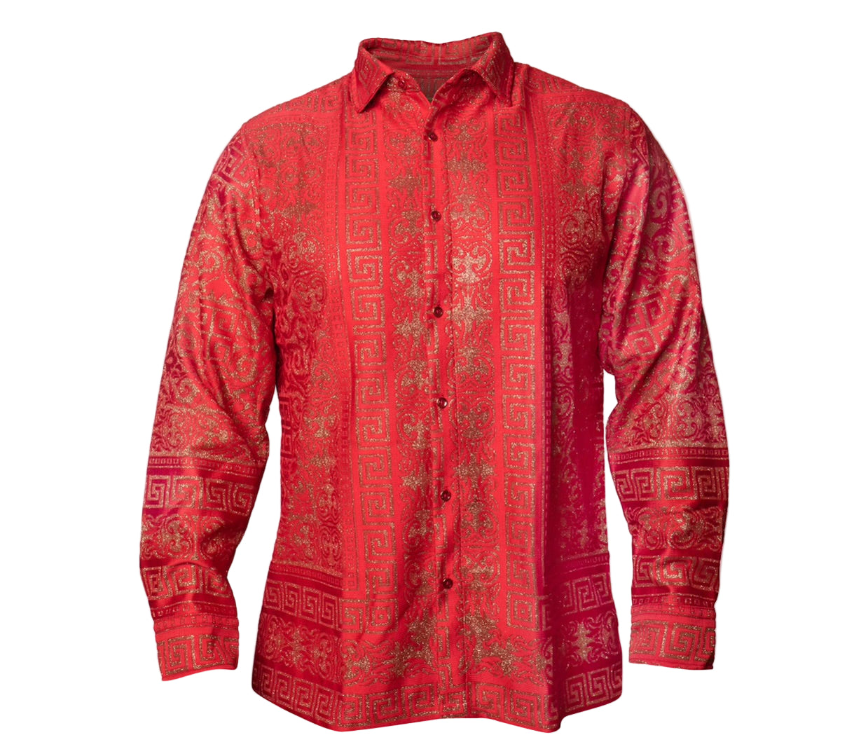 Prestige LACE-490 Long Sleeve Lace Shirt Red