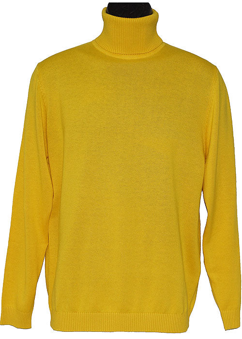 Lavane' 501T Slim Fit Turtleneck Pullover Yellow