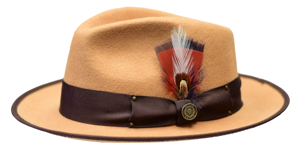 Bruno Capelo LO-206 Lorenzo Felt Hat Camel/Brown