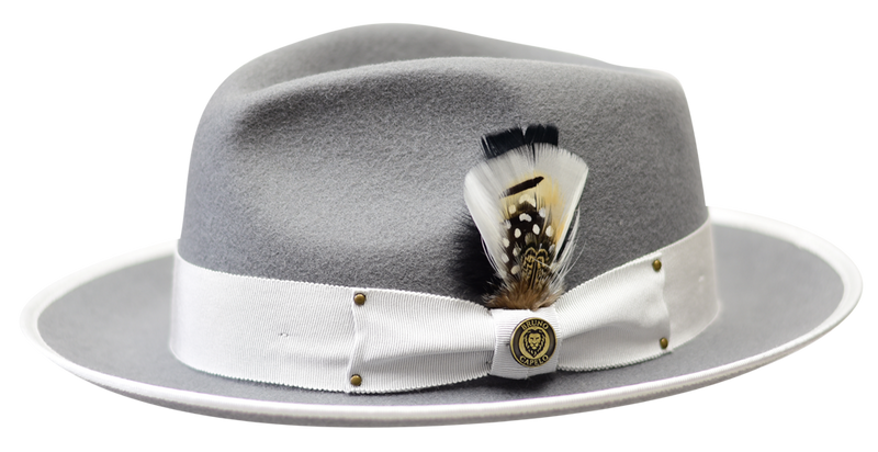 Bruno Capelo LO-209 Lorenzo Felt Hat Grey/Silver