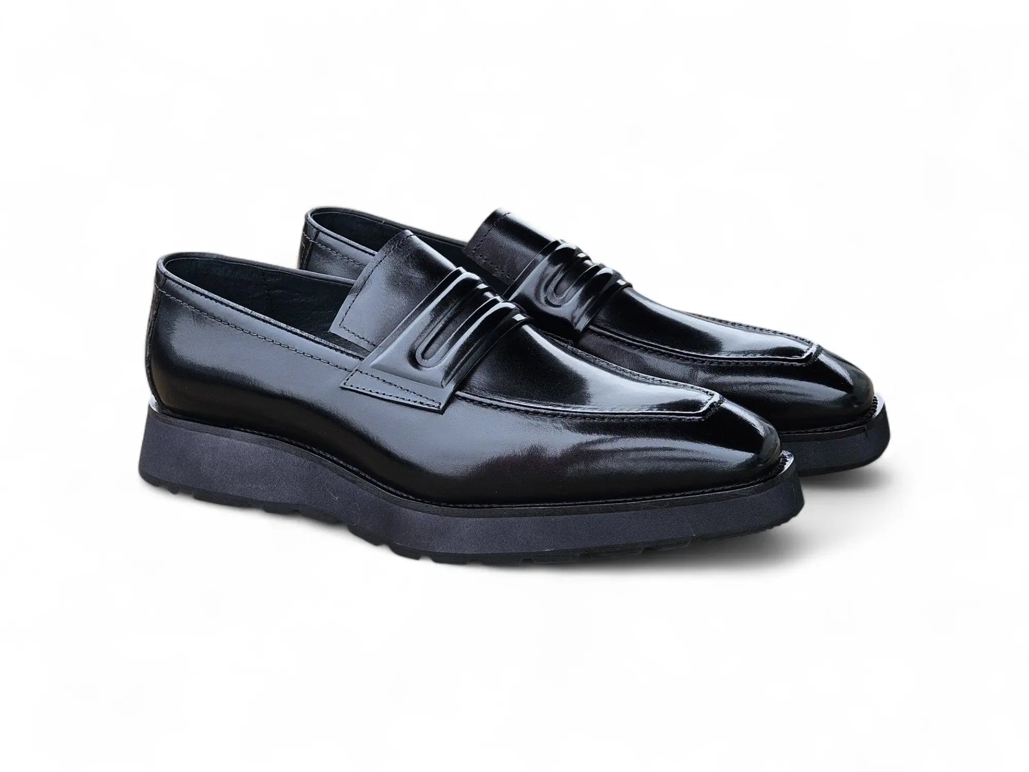 Leather Penny Loafer in Chunky Sole
