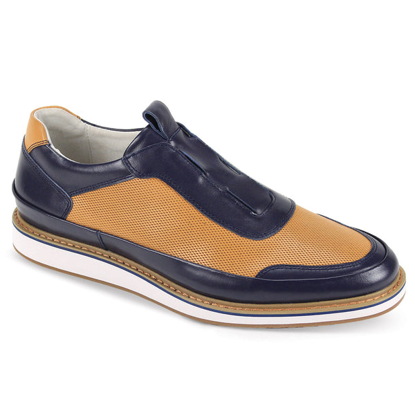 Giovanni Levi Leather Shoes Navy/Tan