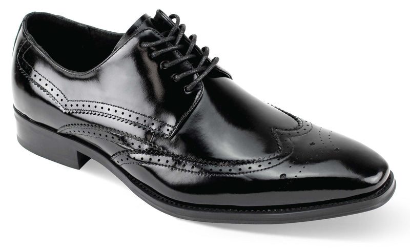 Giovanni Lincoln Leather Shoes Black