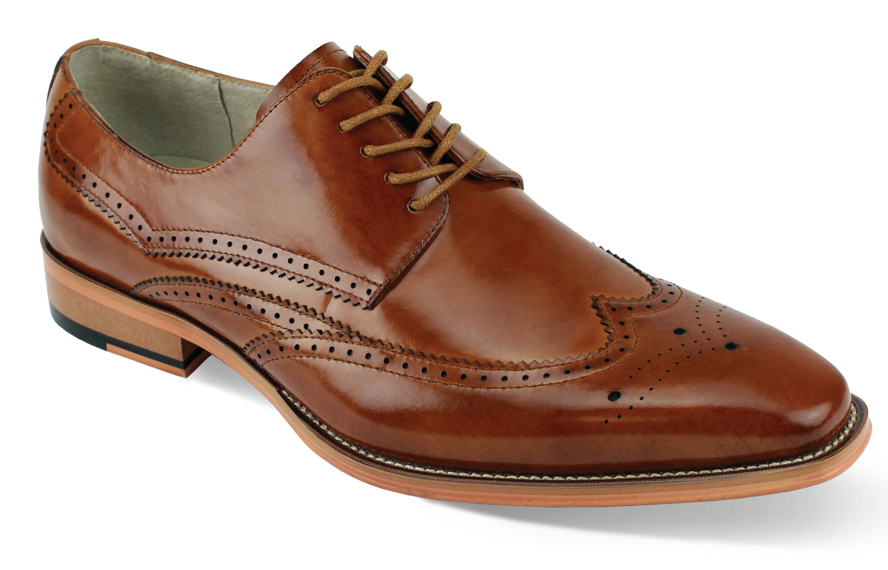 Giovanni Lincoln Leather Shoes Tan