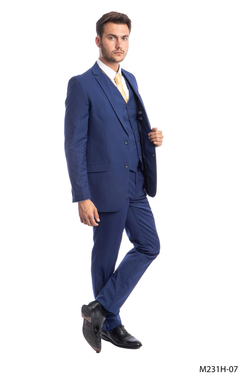 3 PC Blue Suit For Men Formal Suits For All Ocassions M231H-07