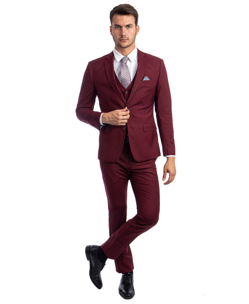 Burgundy Suit For Men Formal Suits For All Ocassions M282SK-06