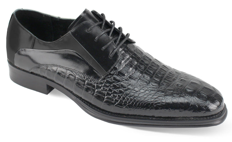 Giovanni  Mason Leather Shoes Black