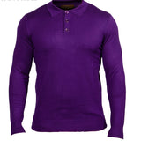 Prestige MCS-290 Long Sleeve 3 Buttons Polo Purple