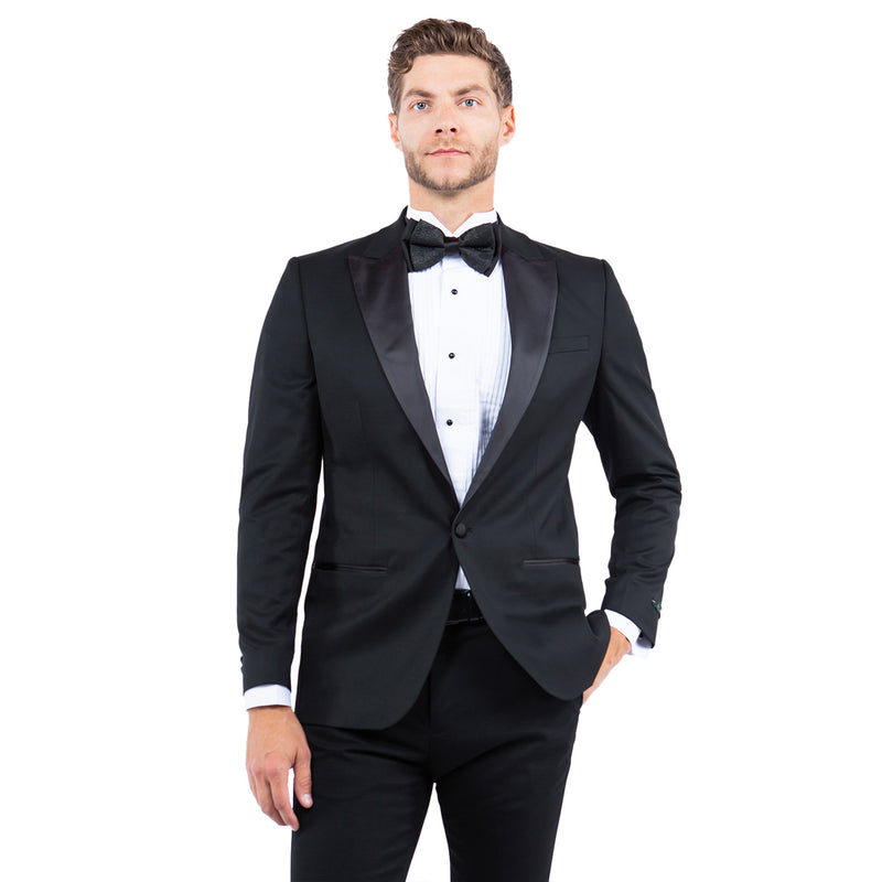 Men's Tailored-Fit Suits Separates Tuxedo Jacket w/ Peak Lapel