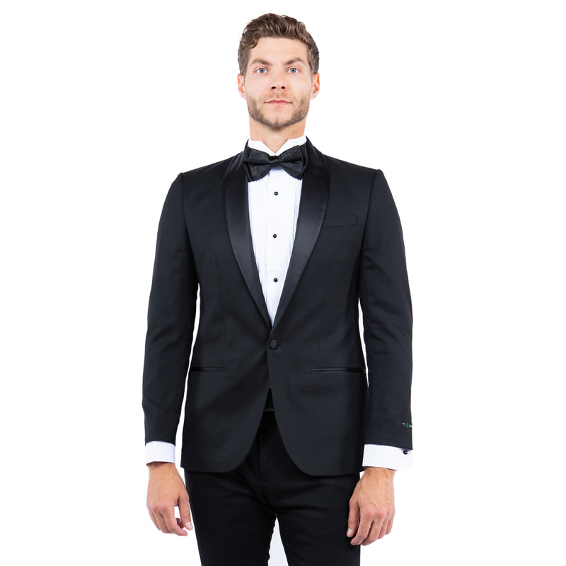 Men's Tailored-Fit Suits Separates Tuxedo Jacket w/ Shawl Collar