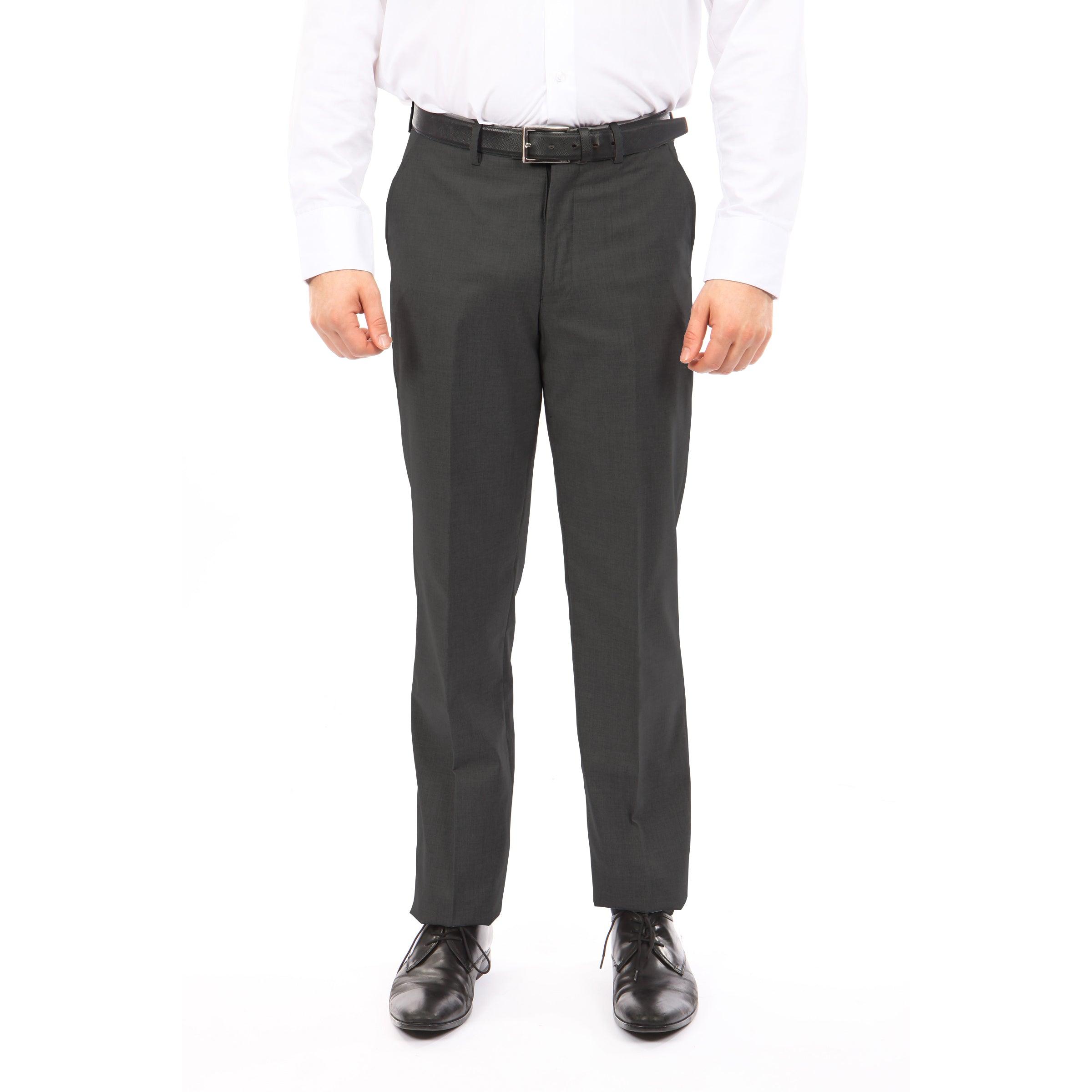 Tazio Slim Fit Stretch Dress Pants, Charcoal - Julinie