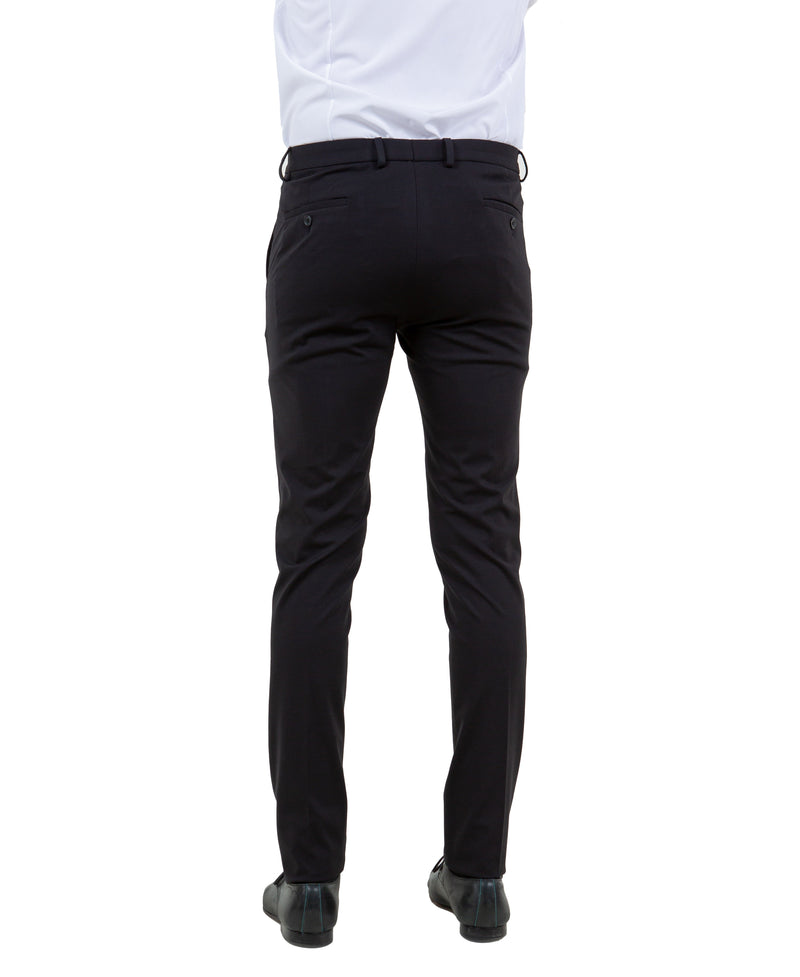 Z-Flex Open Bottom Knit Trousers, Black