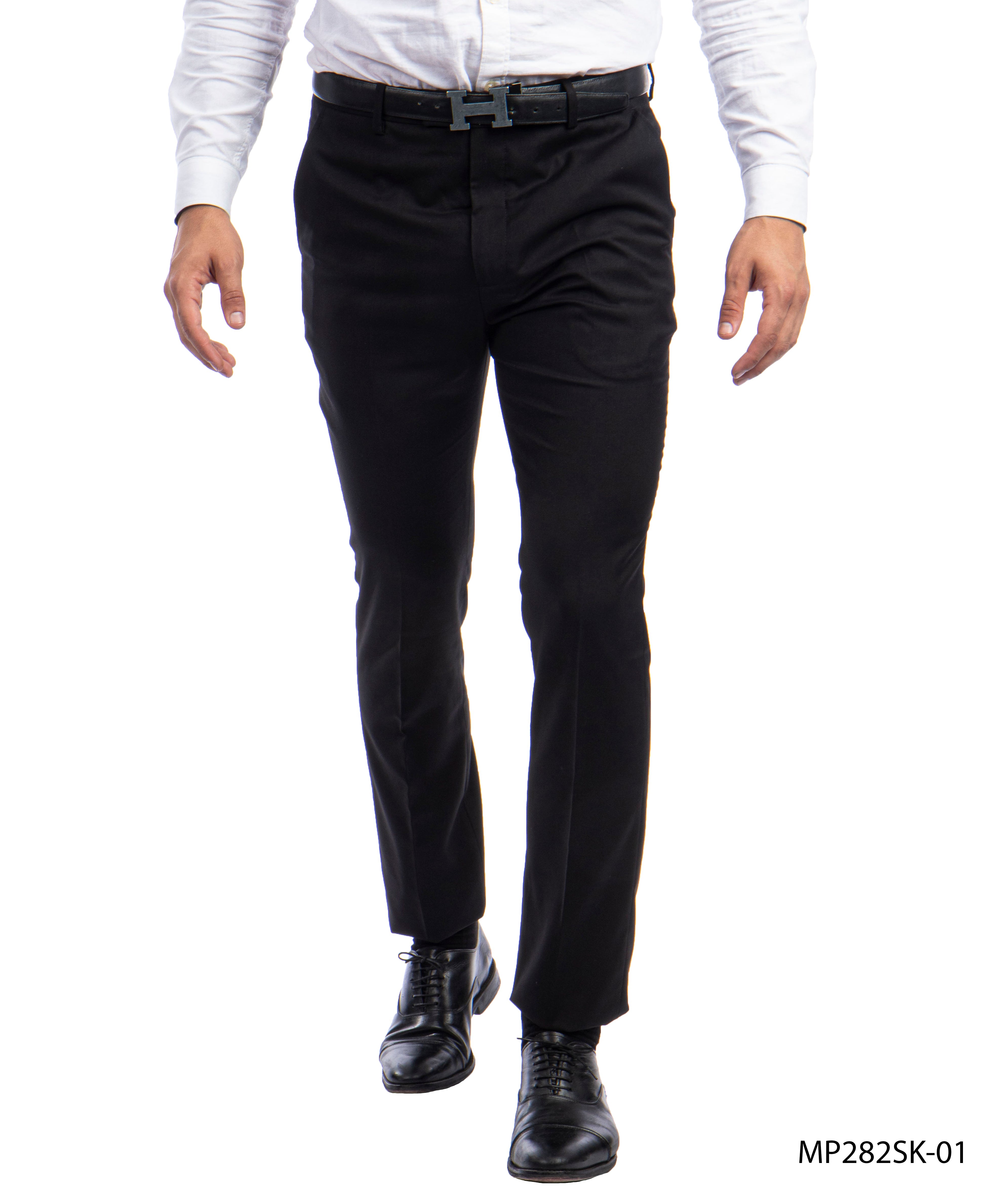 Sean Alexander Black Performance Stretch Skinny Dress Pants For Men Sean Alexander Black Performance Stretch Skinny Dress Pants For Men