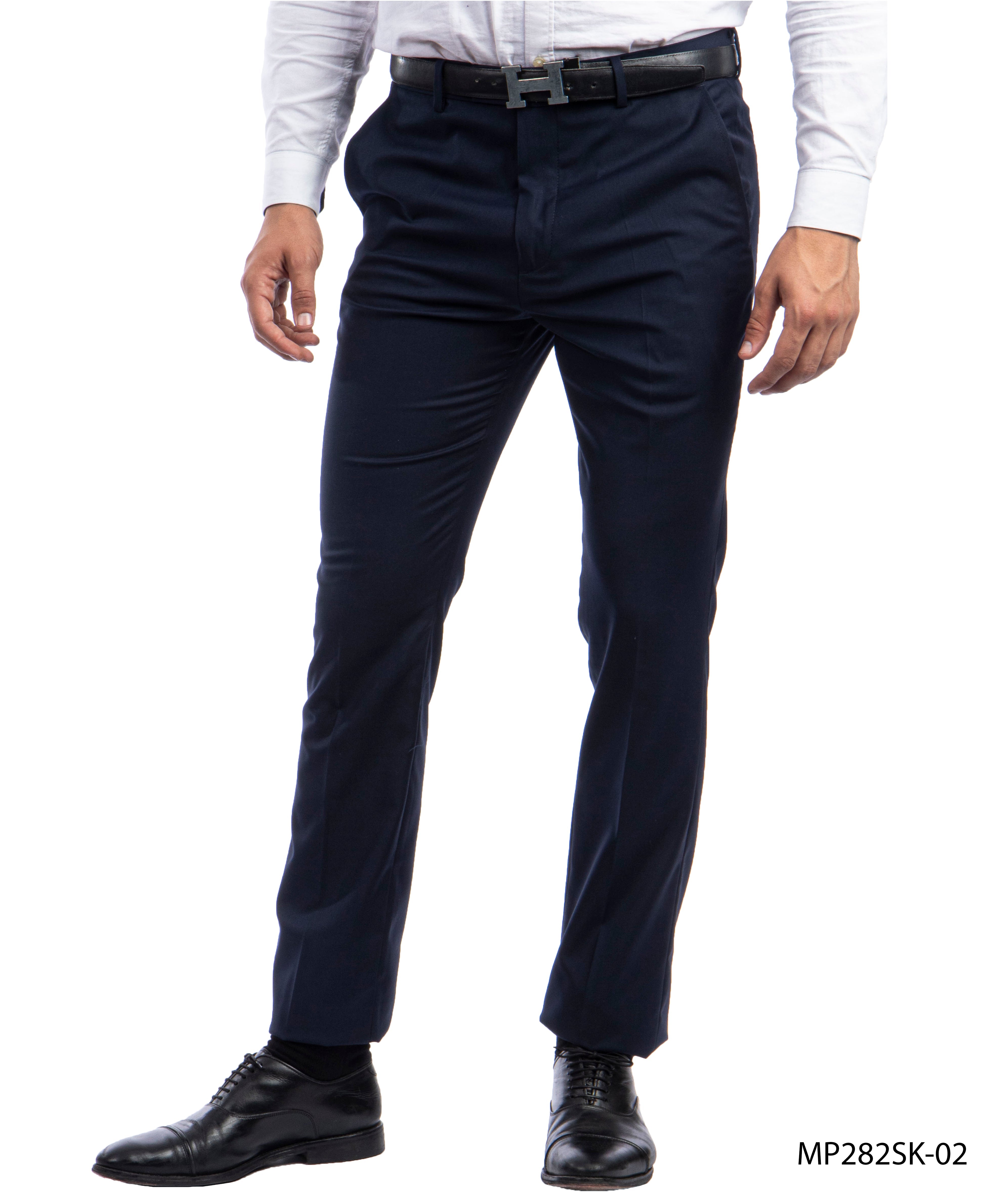 Sean Alexander Navy Performance Stretch Skinny Dress Pants For Men Sean Alexander Navy Performance Stretch Skinny Dress Pants For Men