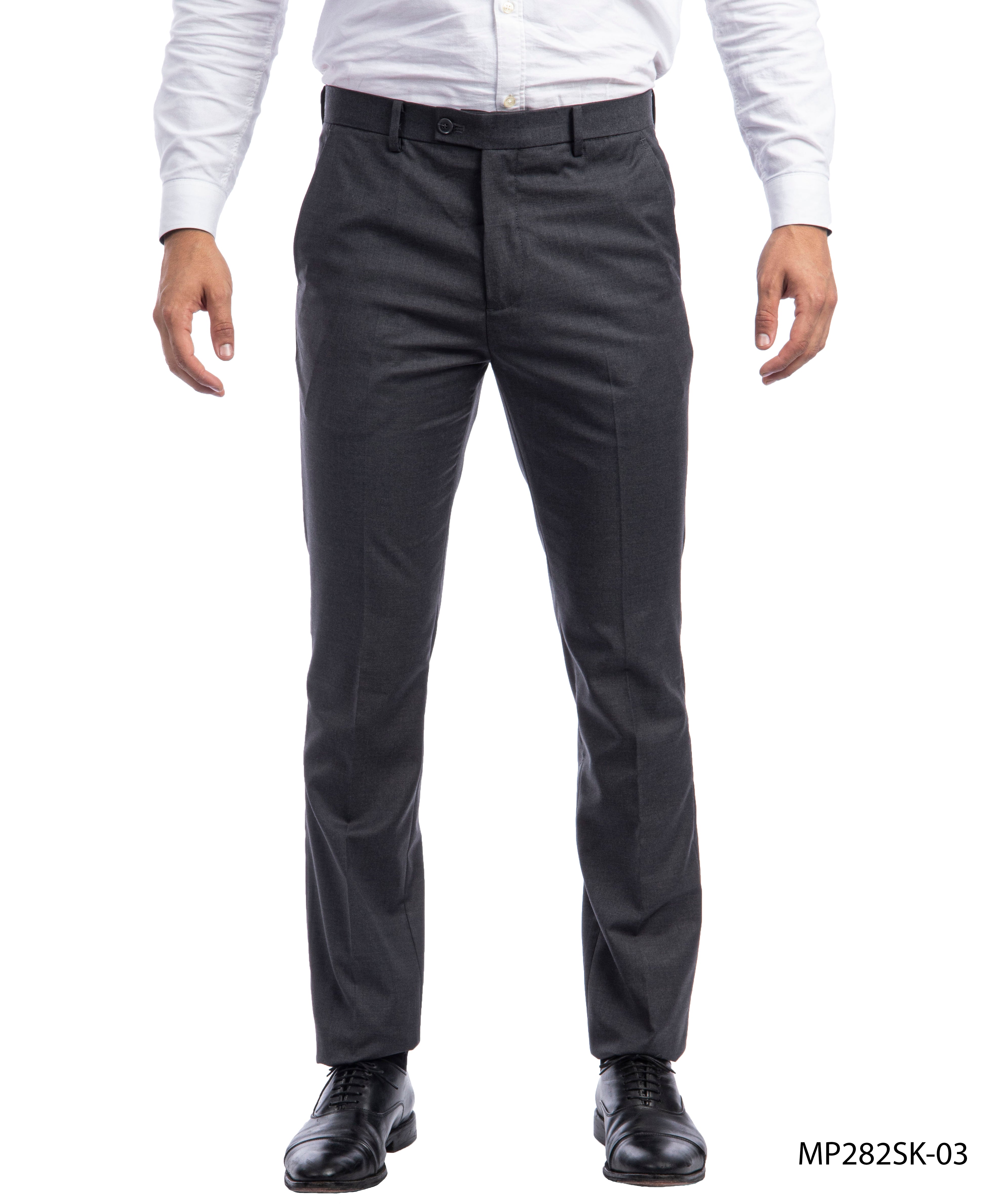 Sean Alexander Charcoal Performance Stretch Skinny Dress Pants For Men Sean Alexander Charcoal Performance Stretch Skinny Dress Pants For Men