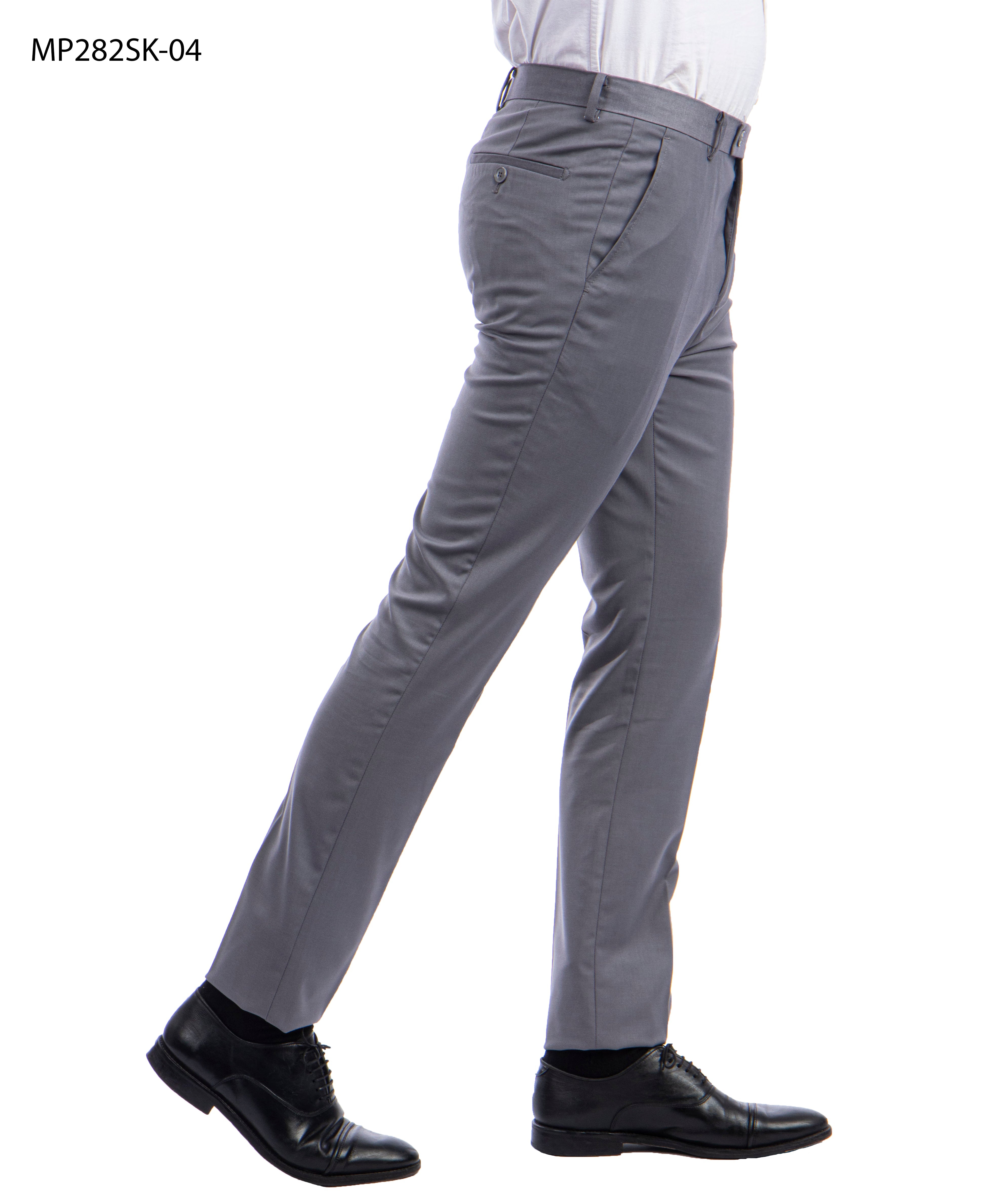 Sean Alexander Grey Performance Stretch Skinny Dress Pants For Men - Grey / 28Waist / MP282SK-04 Sean Alexander Grey Performance Stretch Skinny Dress Pants For Men - Grey / 28Waist / MP282SK-04