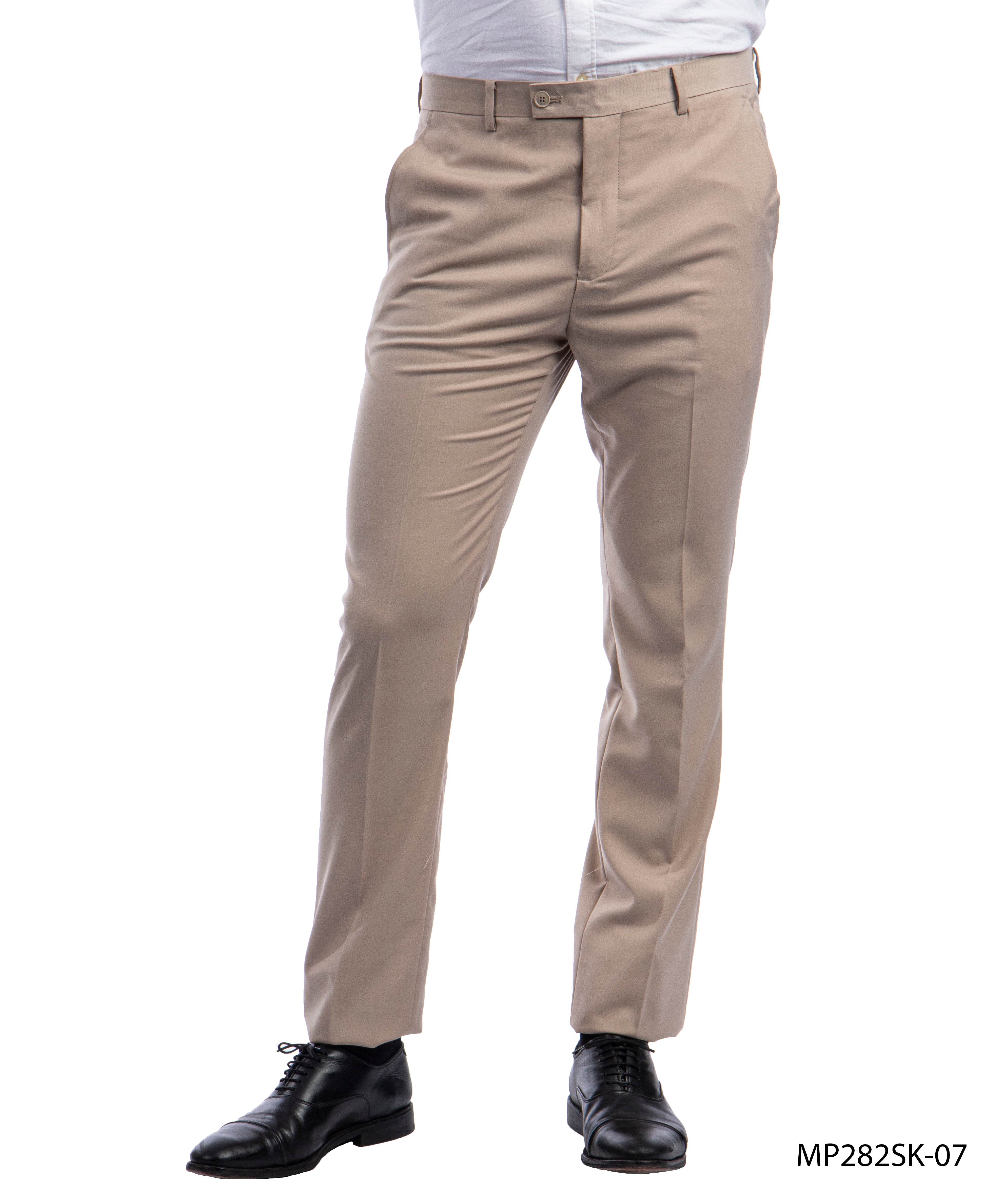 Sean Alexander Mid Tan Performance Stretch Skinny Dress Pants For Men Sean Alexander Mid Tan Performance Stretch Skinny Dress Pants For Men