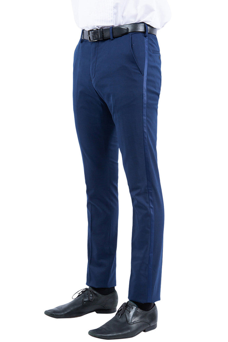 Zegarie Slim Fit Tuxedo Separates Pants, Navy w/ Satin Trim