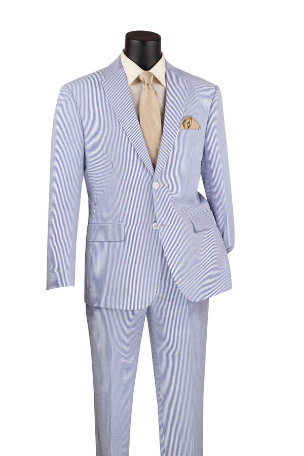 Vinci MSS-1 Seersucker Suit Blue