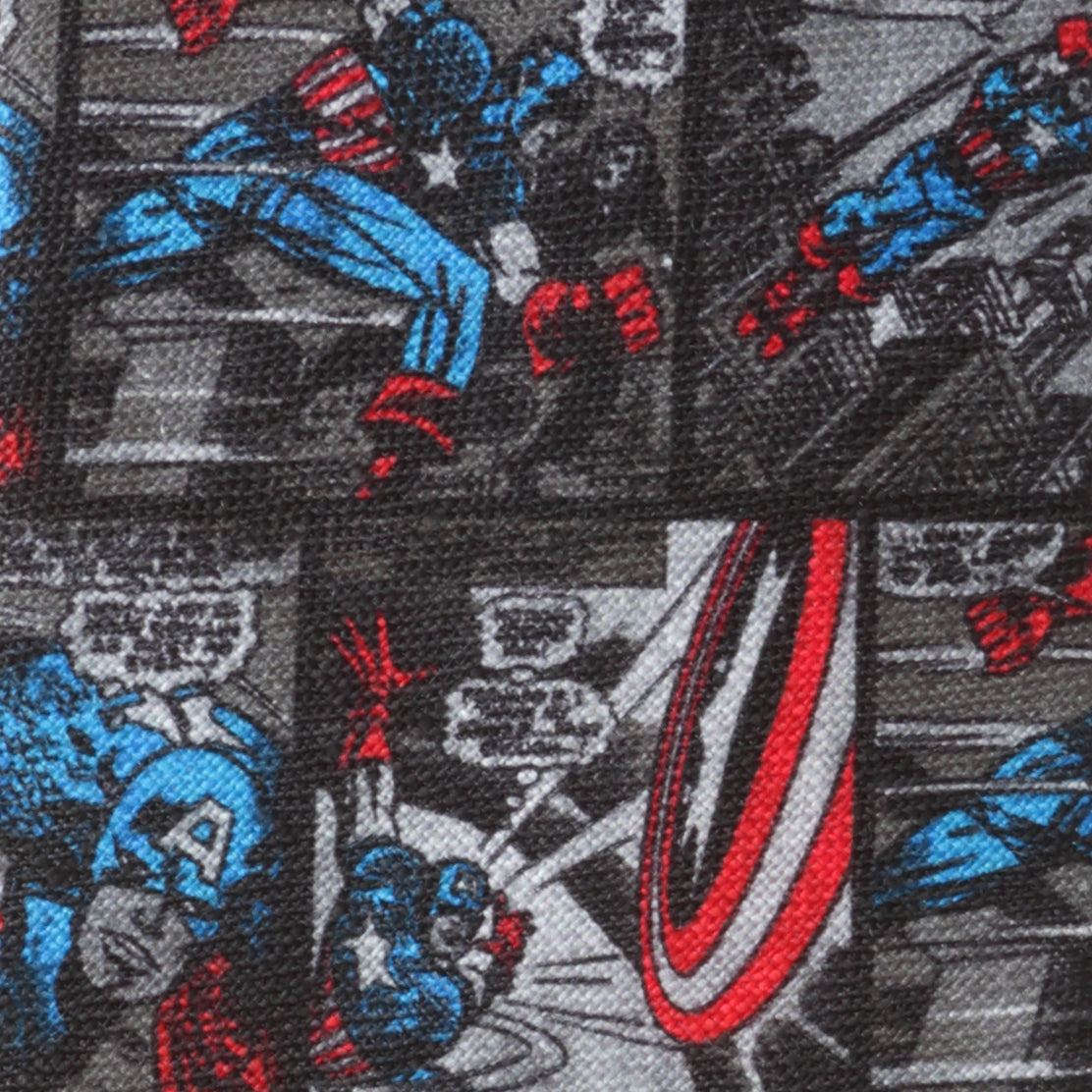 Marvel Captain America Comic Gray Men's Tie