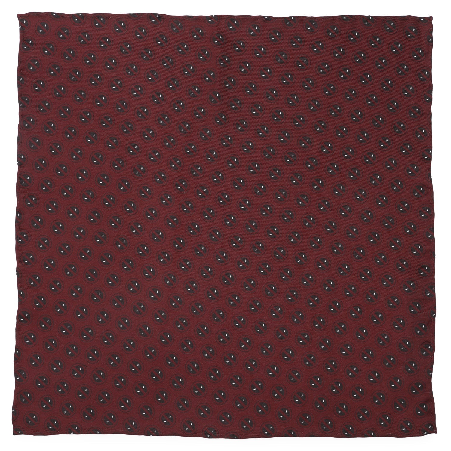 Marvel Deadpool Red Mask Silk Pocket Square