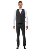 A picture of man wearing a vest and dressing pants colored Gunpowder Grey from the Suits & Separates Collection By Zegarie (brand).