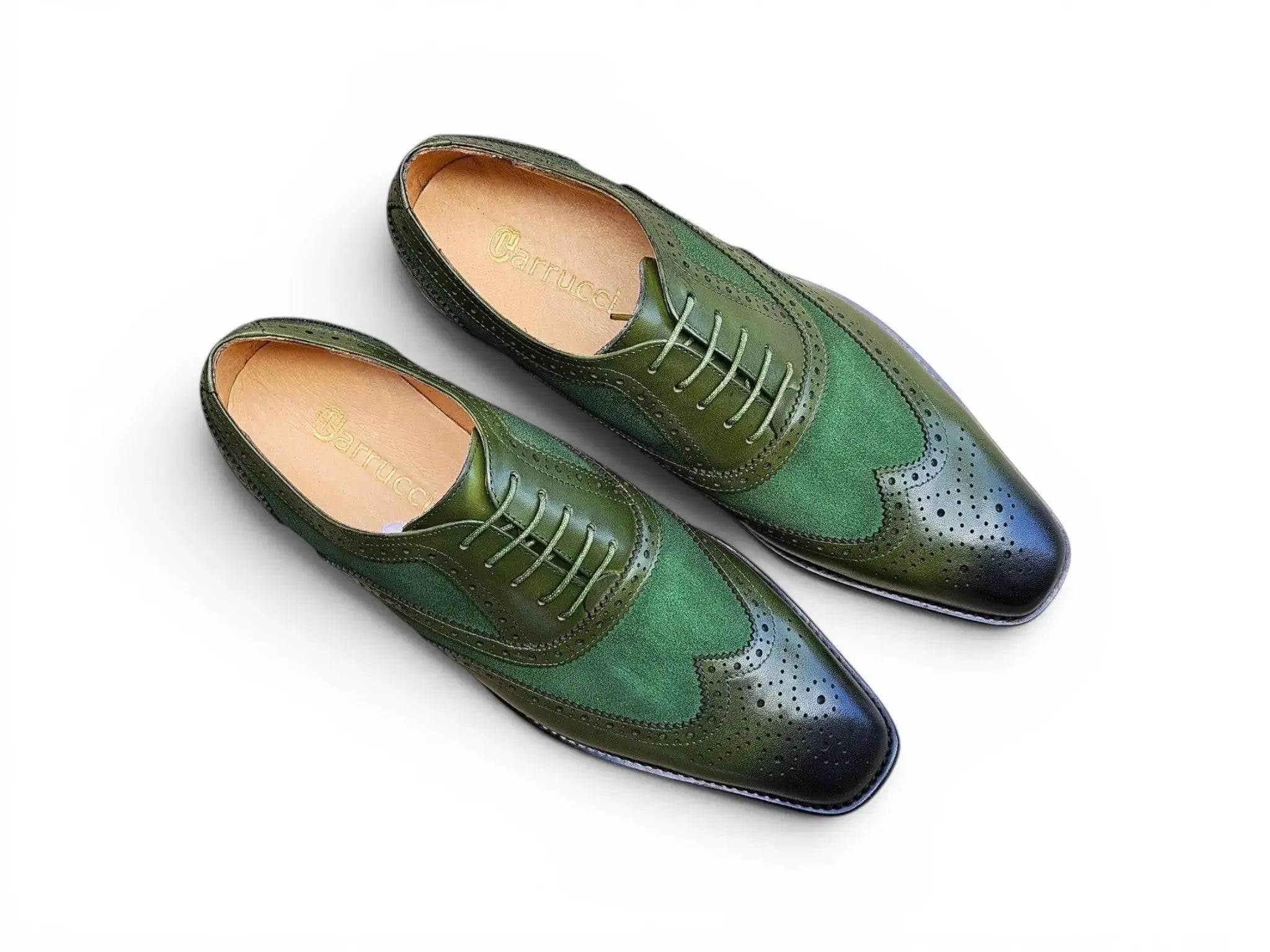 Mixed Media Burnished Wingtip Oxford
