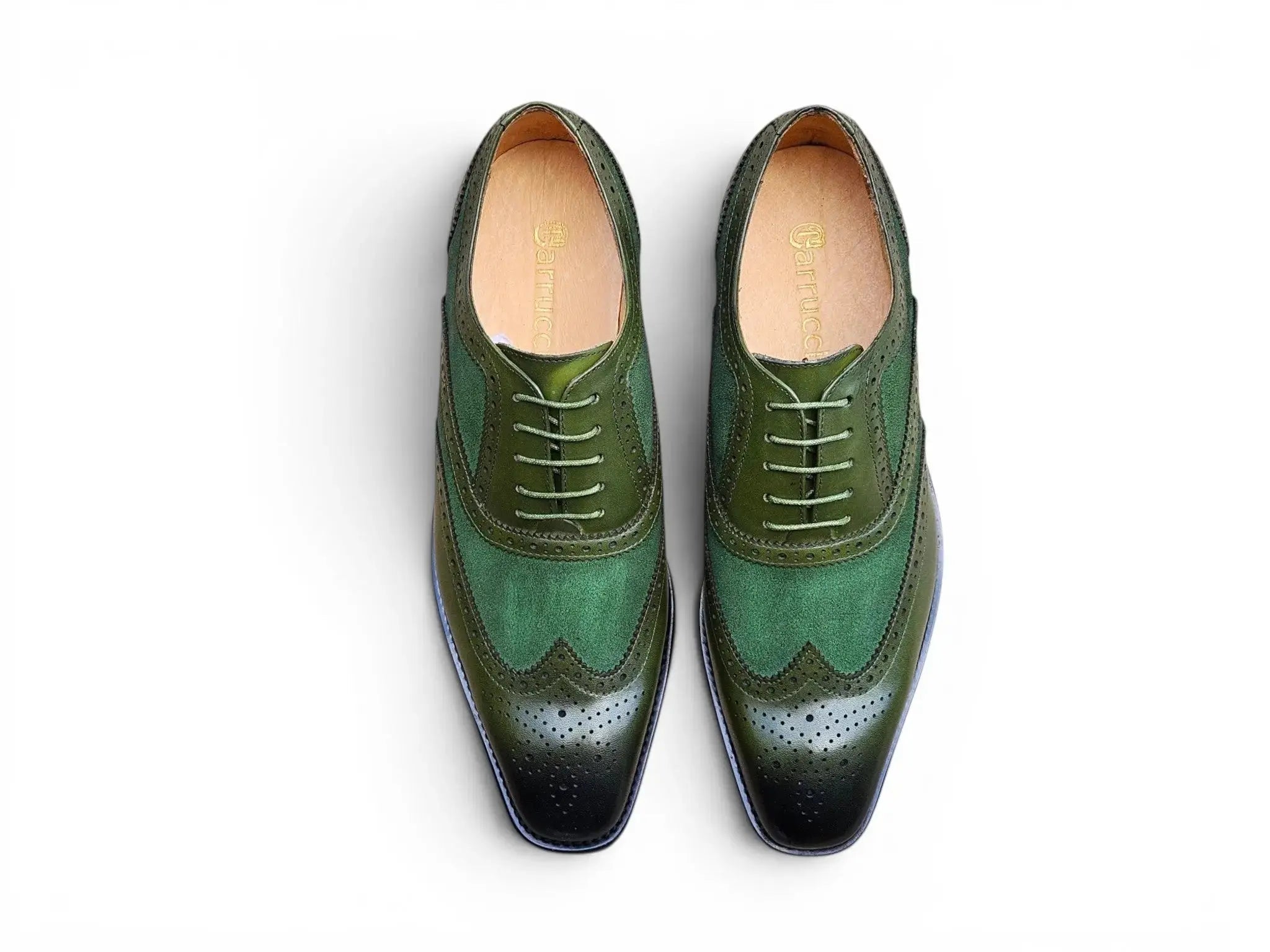 Mixed Media Burnished Wingtip Oxford