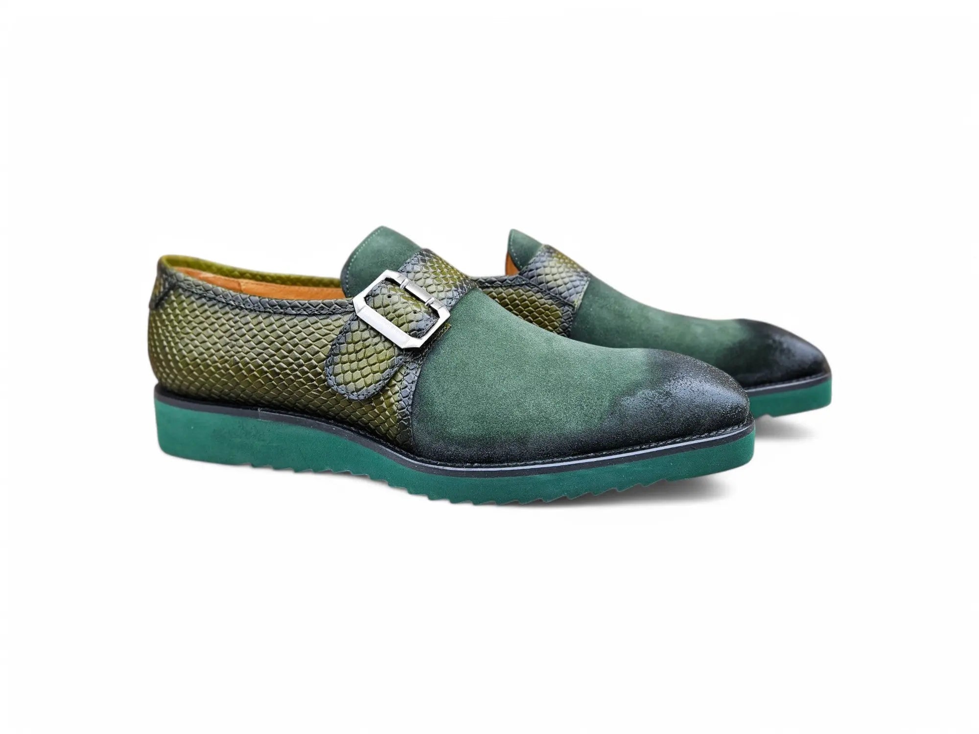 Multi Media Buckle Monkstrap Slip-on