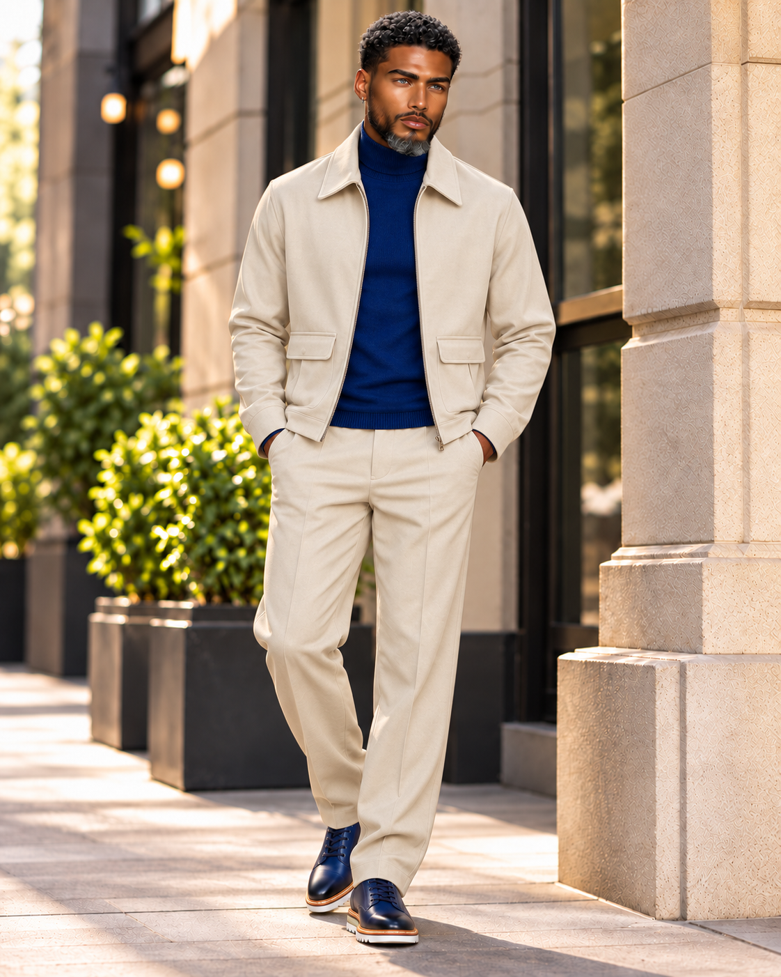 Robert Lewis RLO20 Jacket Out Fit Light Beige