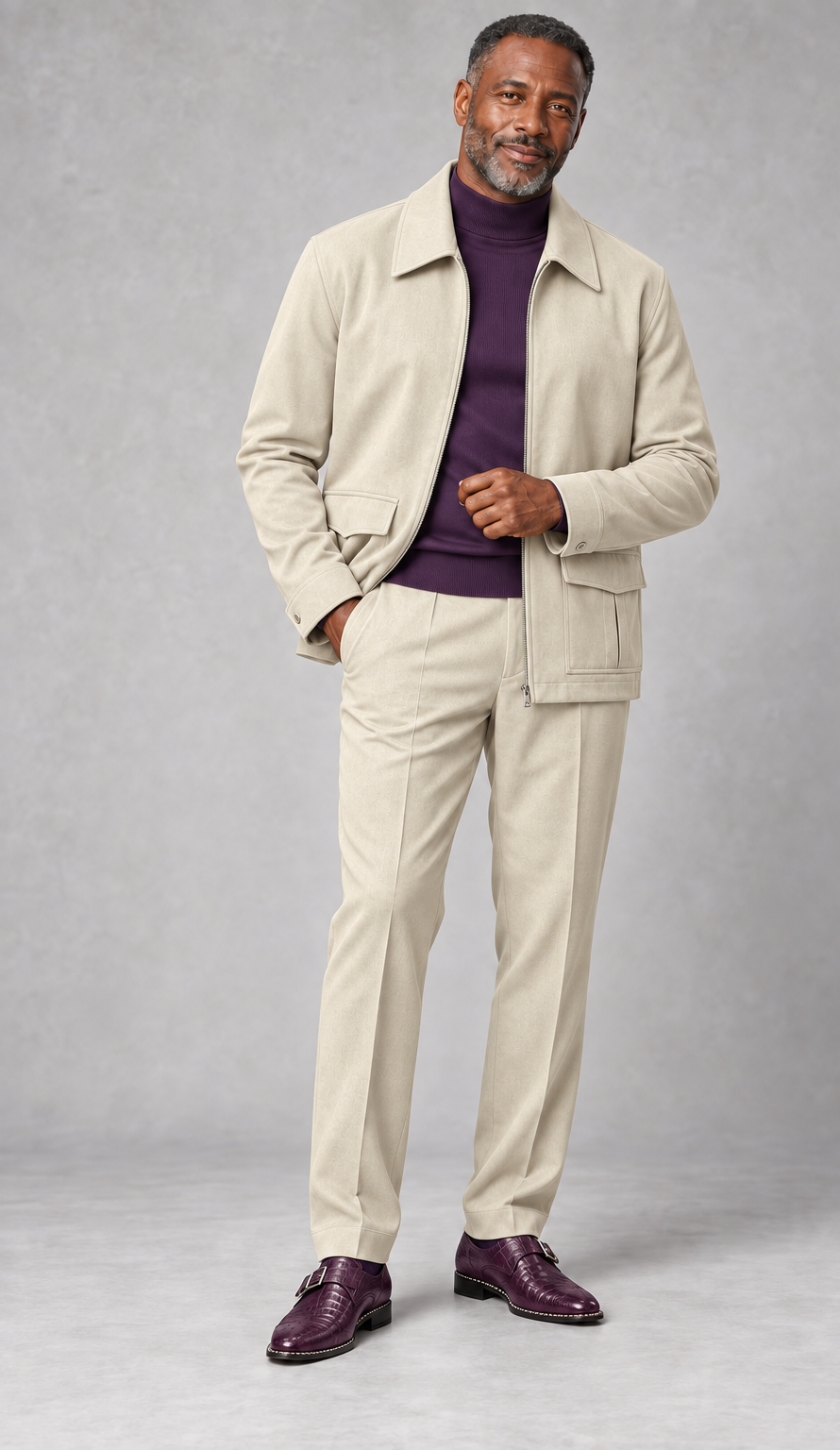 Robert Lewis RLO20 Jacket Out Fit Light Beige